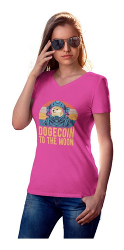 Playera Dogecoin To The Moon T-shirt Criptomoneda 