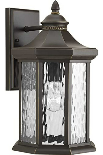 Lámpara De Pared Exterior Grande Con Vidrio De Agua Y Acabad