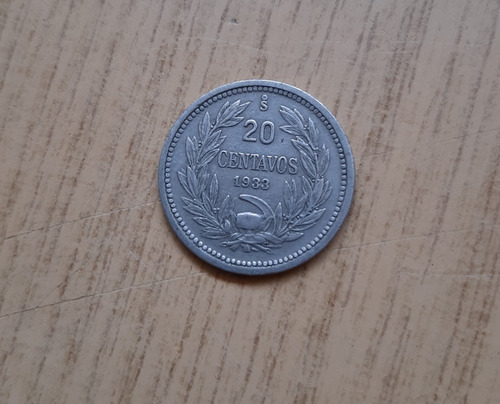 Moneda De 20 Centavos Año 1933