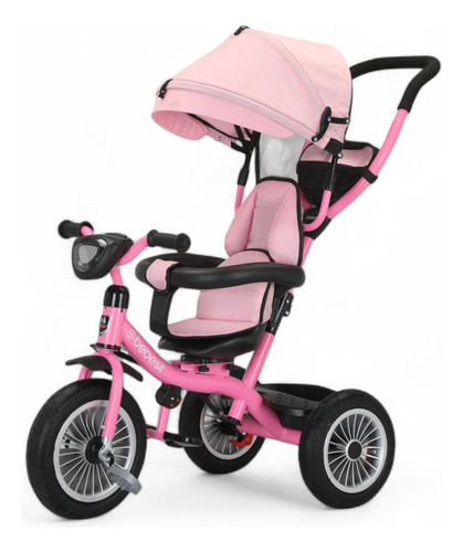 Triciclo 360° Bebesit Giratorio Barra Empuje 3en1 Capota Uv
