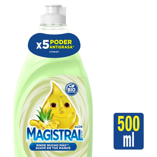 Detergente Magistral Aloe Sintético En Botella 500 ml