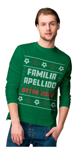 Playera Personalizada Familiar-larga-ugly Sweater-qatar 2022