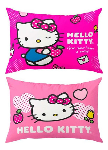 Almohada Reversible Hello Kitty Give 50cm X 70cm Providencia Rosa