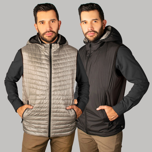 Chaleco Hombre Doble Vista Capucha Desmontable Greenlander
