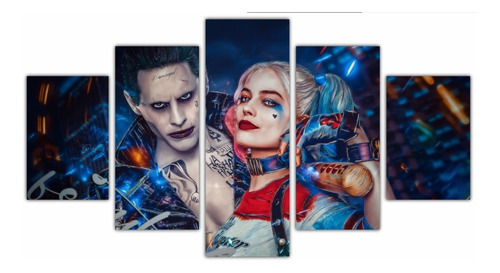 Murales En Madera Harley Quinn Y Joker 60 X 100