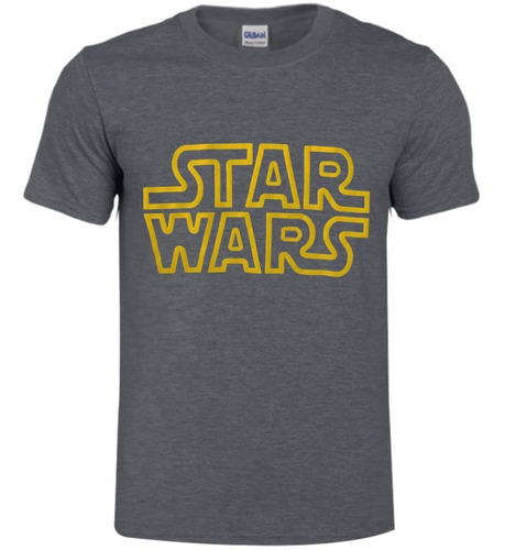 Camiseta Hombre Star Wars Gris Oscuro