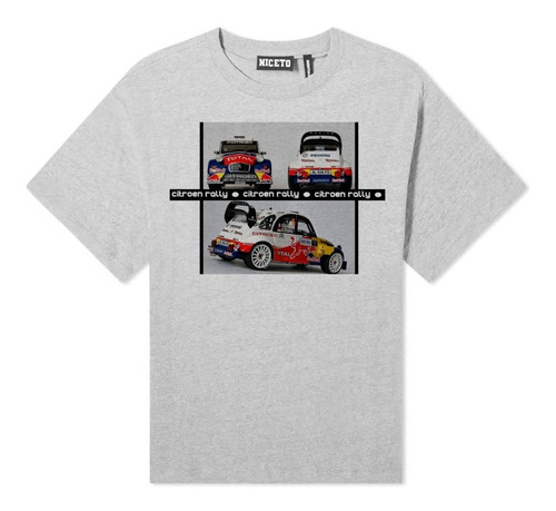 Remera Rally  Vintage 3cv Super Retro En Gris O Blanc