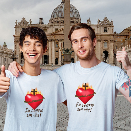 Camiseta Personalizada Sagrado Coração Jesus - Católica