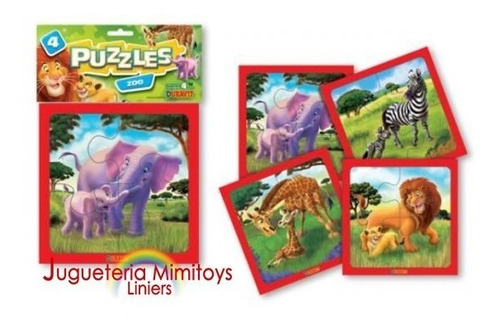 Puzzle 4 Rompecabezas Zoo X4 Piezas Duravit 557