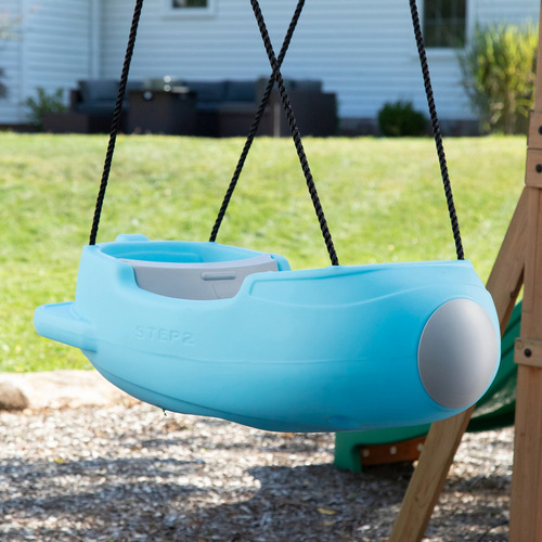 Columpio Para Niños Step2 Cohete Nave Espacial Celeste Color Azul Claro