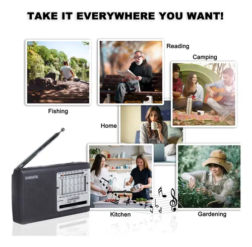 Radio Portátil Xhdata D-219 Gris Am/fm/sw Analógico