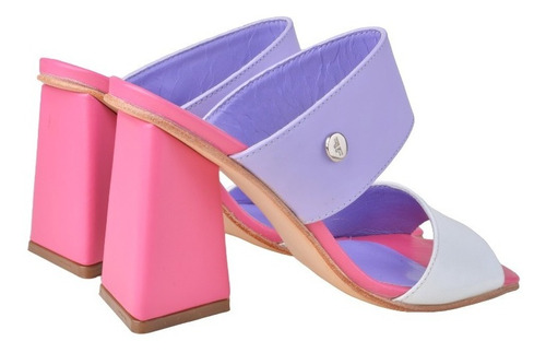 Sandalias De Taco Alto De Mujer De Cuero Tulia - Ferraro