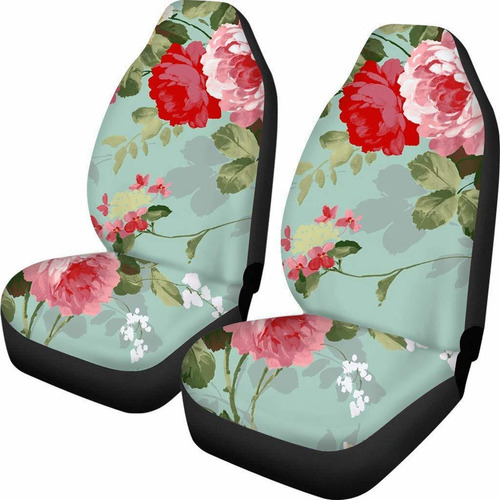 Fundas De Asiento De Coche Univer S De Flores De Pintur...