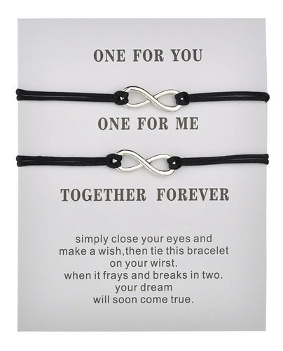 Kit 2 Pulseiras Da Distância Amizade Casal Infinito Amor