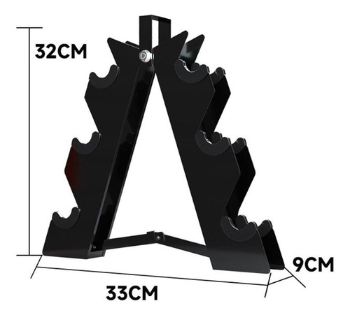 Soporte Plegable Para Mancuernas, Soporte Para Pesas Para