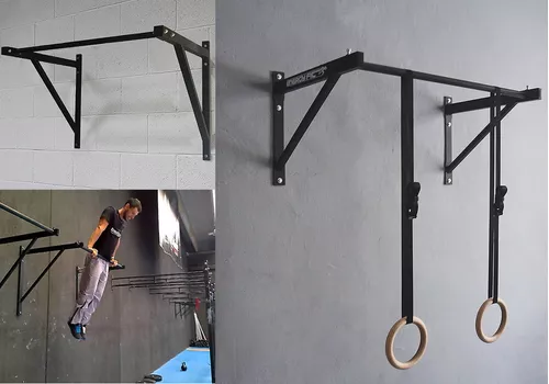 Barra de dominadas para crossfit profesional montaje en pared