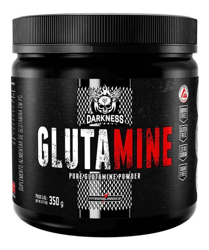Suplemento em pó Integralmédica  Darkness Glutamine glutamina Glutamine sabor  neutro em pote de 350g