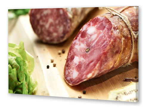 Cuadro 60x90cm Salame Chacinado Fiambre Comida Chorizo P5