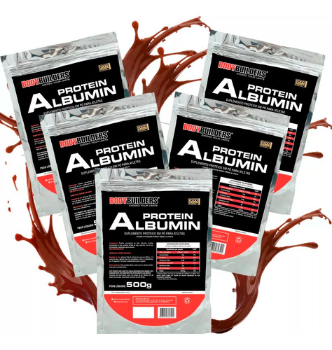 6x Albumina 500g Bodybuilders-envio 1dia Após Aprovação