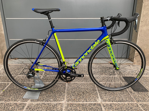 Bicicleta Cannondale Ruta Superstix Evo Full Carbono Y 54 Amarillo Y Azul 54 Cm (Usado)
