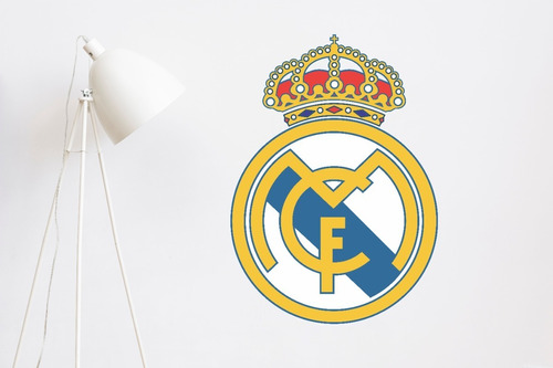 Vinilo Escudo Real Madrid Decorativo Pared 1mx71.5cm Impreso