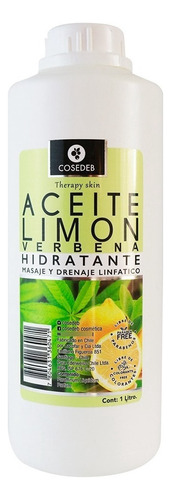 Aceite De Masajes Y Drenaje Limón 1 Litro Therapy Cosedeb