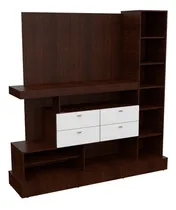 Comprar Modular Rack 126 Mueble Para Tv Led Mosconi Wengue\u002Fblanco Color Wengue-Blanco