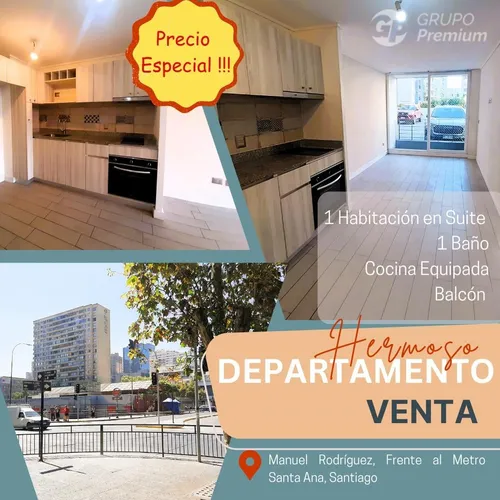 Departamento En Venta De 1 Dormitorio En Santiago