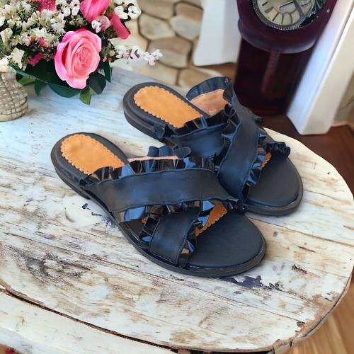 Mules Flat Chatas Mujer Sin Talon  Cuero Birk