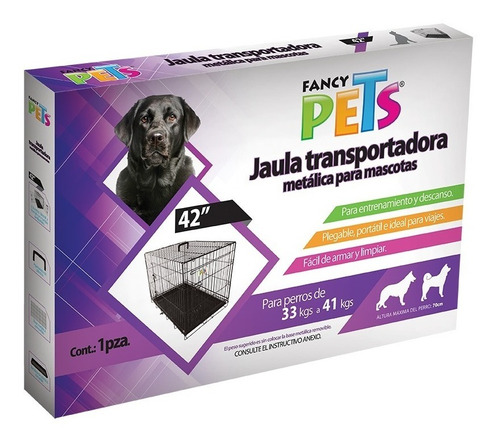 Jaula Metalica Plegable 42  108x70x77 Fancy Pets Perro Gato