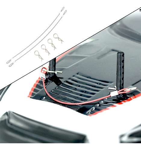 2 Rc Body Clips R Pins Para 1/10 1/8 Scale Rc Crawler Plata