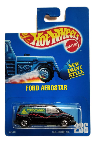 Hot Wheels Ford Aerostar Año 1991 Detalle En Tarjeta