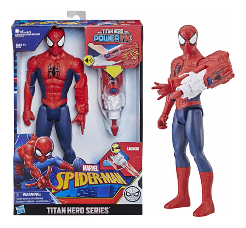 Muñeco Spiderman Power Fx 30 Cms Titan Hero Series Marvel