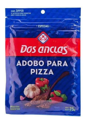 Adobo Pizza Dos Anclas 25 Grs X 3 Unidades