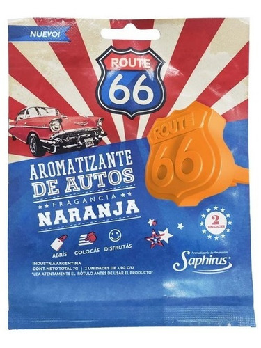 Perfume Aromatizante Fragancia Para Auto Pack X2 - Route 66