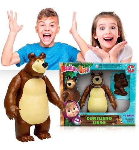 Masha E O Urso Conjunto Super Massa Boneco Urso - Estrela