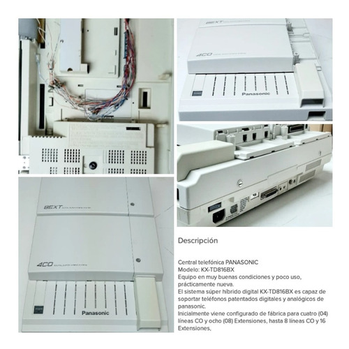 Central Telefónica Panasonic Kx-td 816 Bx 04 Linea Y 8 Ext. 