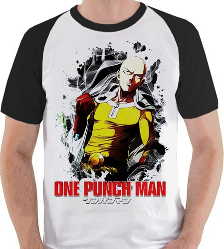 Camiseta One Punch Man Shirt Saitama Camisa Blusa Raglan