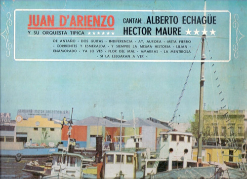 Juan D'arienzo: Cantan Echague Y Maure / Vinilo Rca Victor