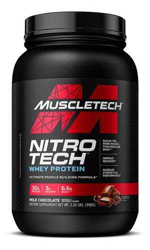 Nitro Tech Whey Protein + Creatina Myprotein 500g + Shaker Milk Chocolate