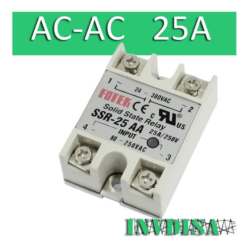 Imagen 1 de 2 de Relevador De Estado Solido Inp:80-250vca Out:24-380vca