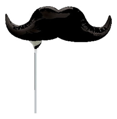 4 Globos Bigotes Negro Mostacho Fig Cumple Centro Mesa 14in