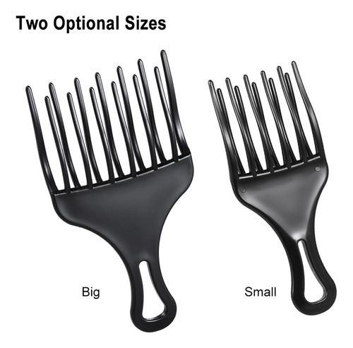 Bp1 Peineta Afro Hair Pick For Hombre Y Mujer, Color Negro