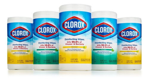 Toallas Clorox Desinfectante Elimina 99,9% Virus Y Bacterias