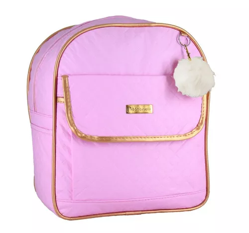 Mochila de Maternidade Laço Bebê LB Kyara Rosa Claro - MOCHILAS