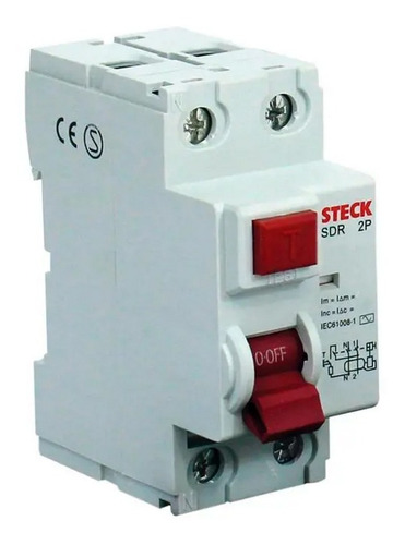 Interruptor Diferencial Dr 2p 25a 30ma Ip20 Sdr22530 Steck