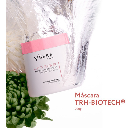 Máscara Ybera Paris Life's Flower hidratação de 200mL 200g