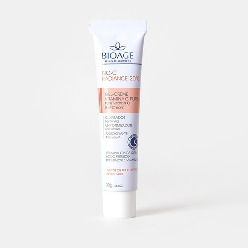 Vitamina C Radiance 20% Creme Clareador Facial Bioage 30g Tipo de pele Todos
