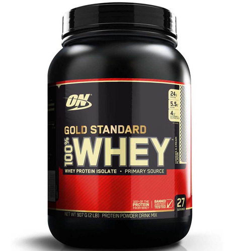 Whey Protein Gold Standard 100%, 907 g (2 libras), sabor a galleta, óptimo