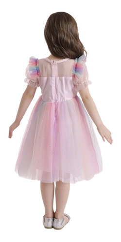 Imagem 2 de 6 de Vestido Infantil Festa Tema Circo Rosa E Arco-íris Ou Lilás